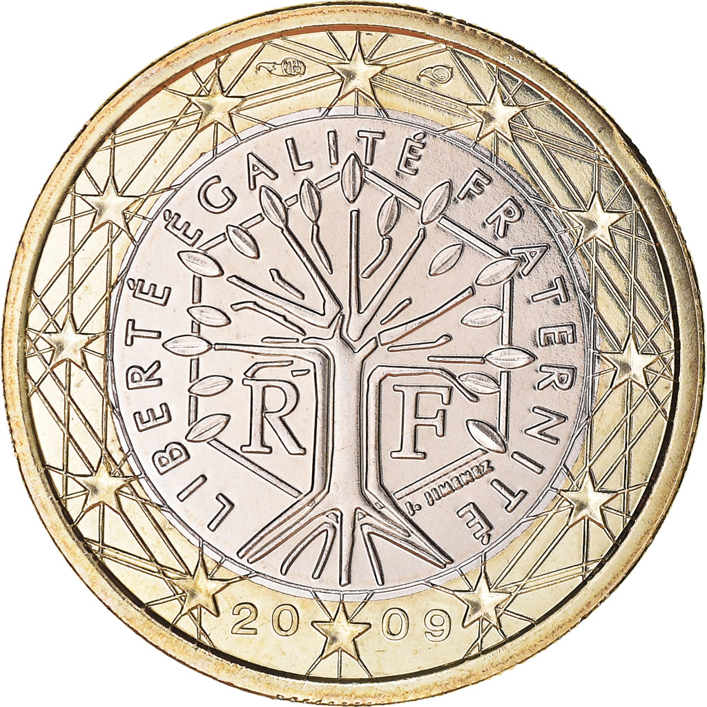 Frankrijk, Euro, 2009, Paris, BU, FDC, Bi-Metallic, Gadoury:7a., KM:1413