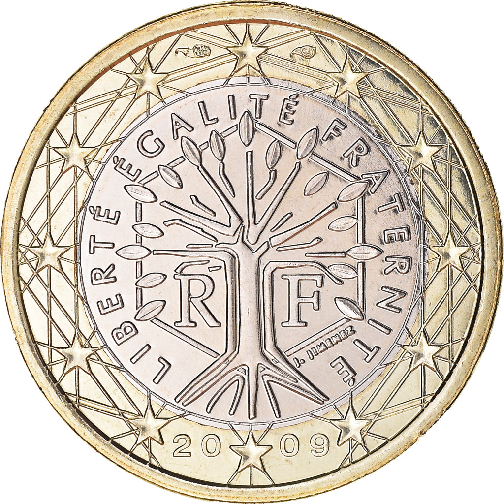 Francia, Euro, 2009, Paris, BU, FDC, Bimetálico, Gadoury:7a., KM:1413