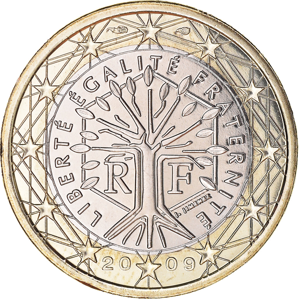 Frankrijk, Euro, 2009, Paris, BU, FDC, Bi-Metallic, Gadoury:7a., KM:1413