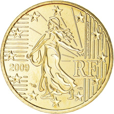 Francja, 50 Euro Cent, 2009, Paris, BU, MS(65-70), Mosiądz, Gadoury:6a.