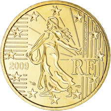 France, 50 Euro Cent, 2009, Paris, BU, MS(65-70), Brass, Gadoury:6a., KM:1412