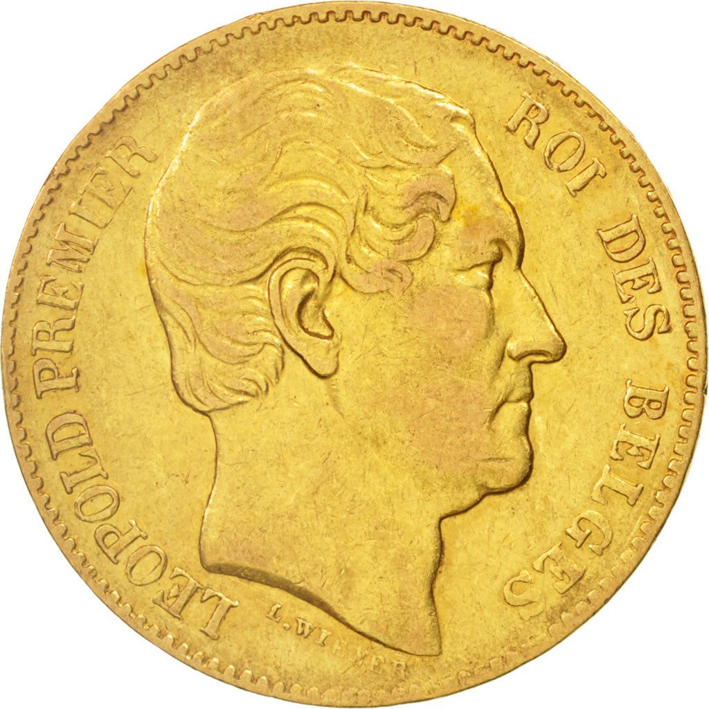 Belgium, Leopold I, 20 Francs, 20 Frank, 1865, EF(40-45), Gold, KM:23