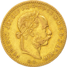 Hungary, Franz Joseph I, 4 Forint 10 Francs, 1885, Kormoczbanya, EF(40-45),KM466