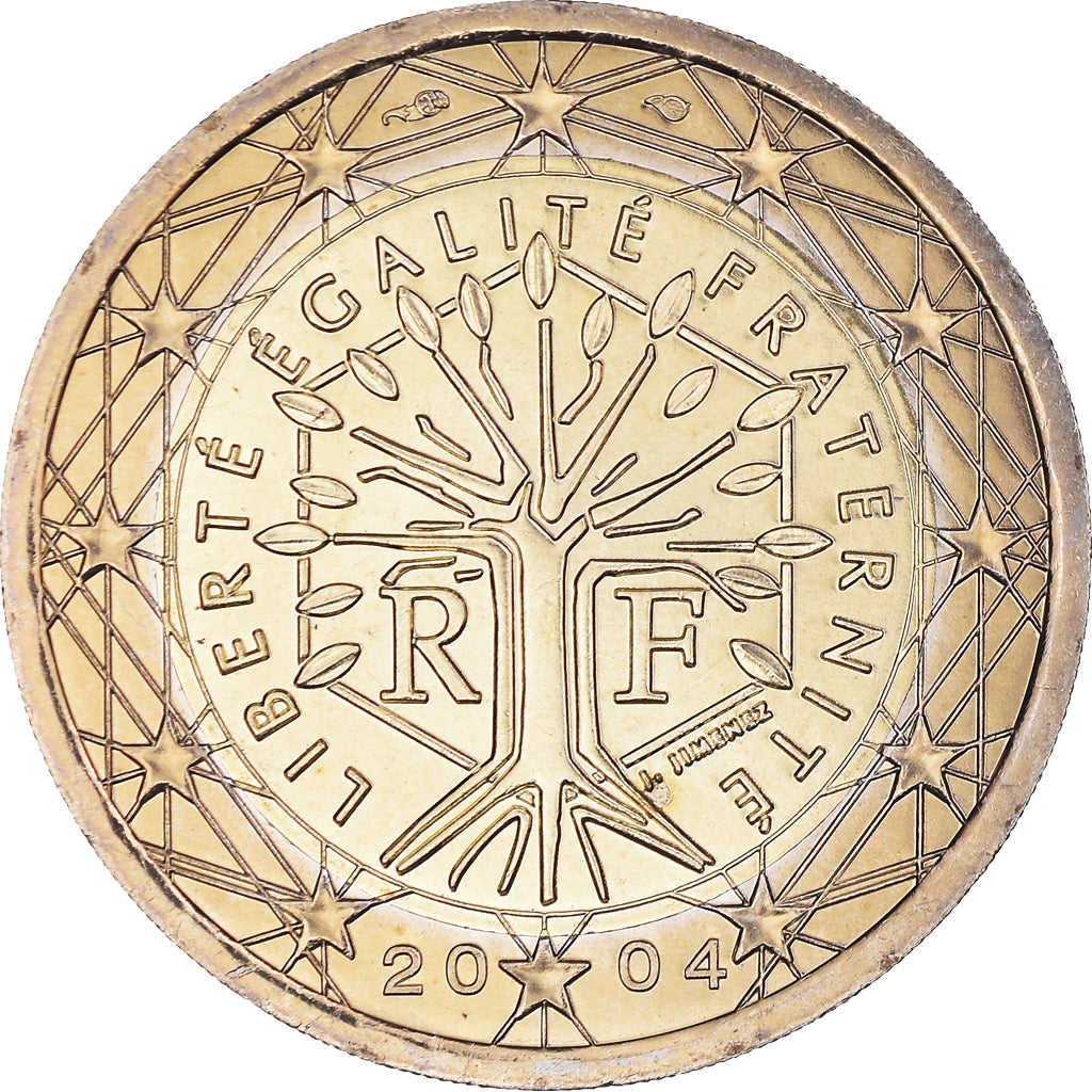 France, 2 Euro, 2004, BU, MS(65-70), Bi-Metallic, KM:1289