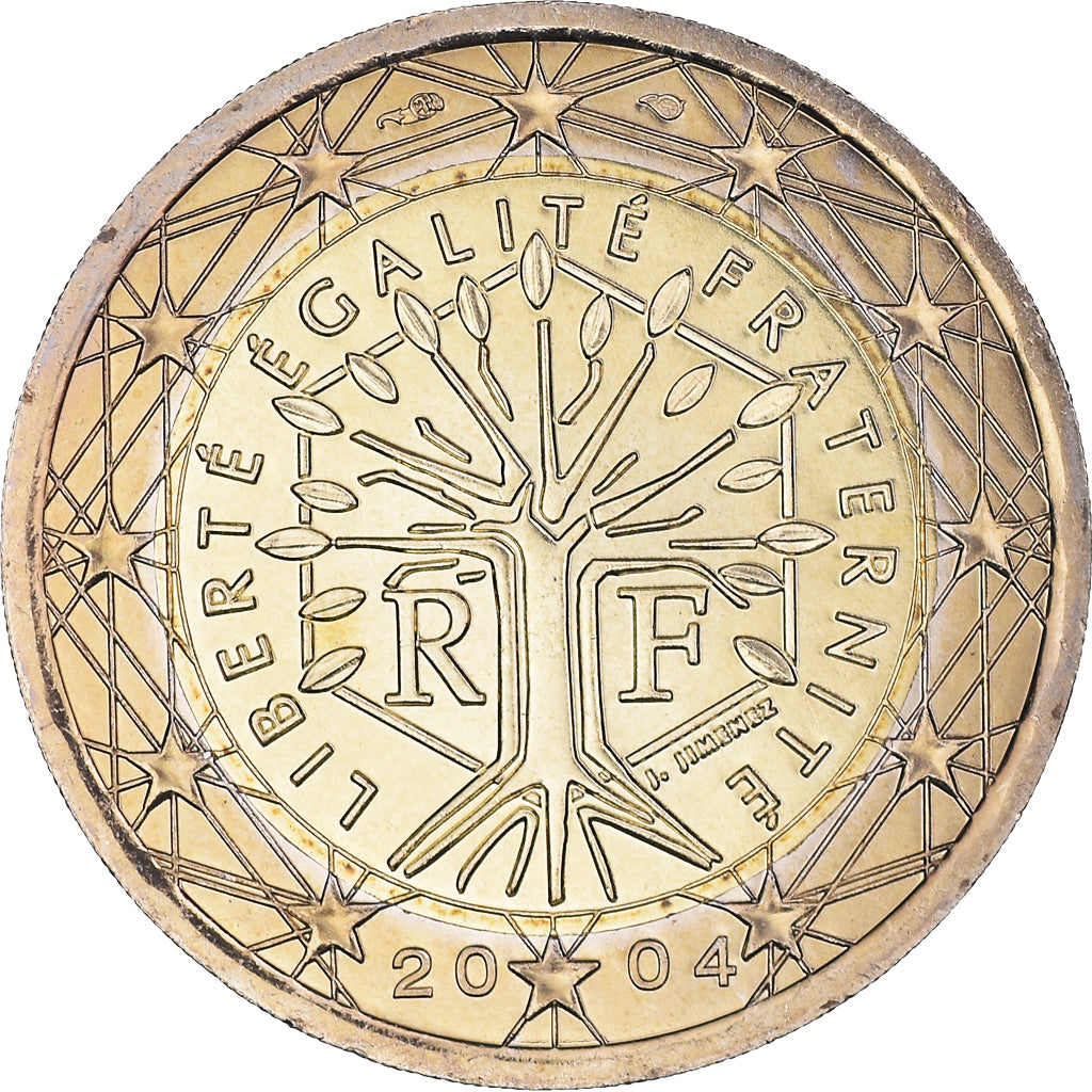 Francia, 2 Euro, 2004, BU, FDC, Bi-metallico, KM:1289