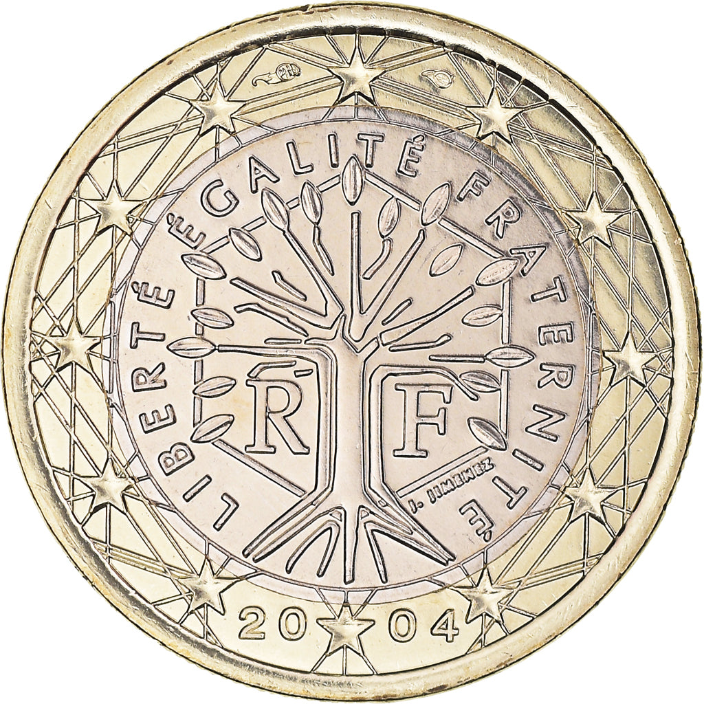 France, Euro, 2004, Paris, BU, FDC, Bimétallique, KM:1288