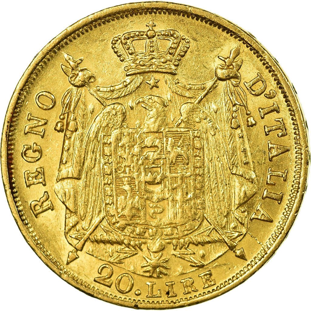 Monnaie, États italiens, KINGDOM OF NAPOLEON, Napoleon I, 20 Lire, 1812, Milan