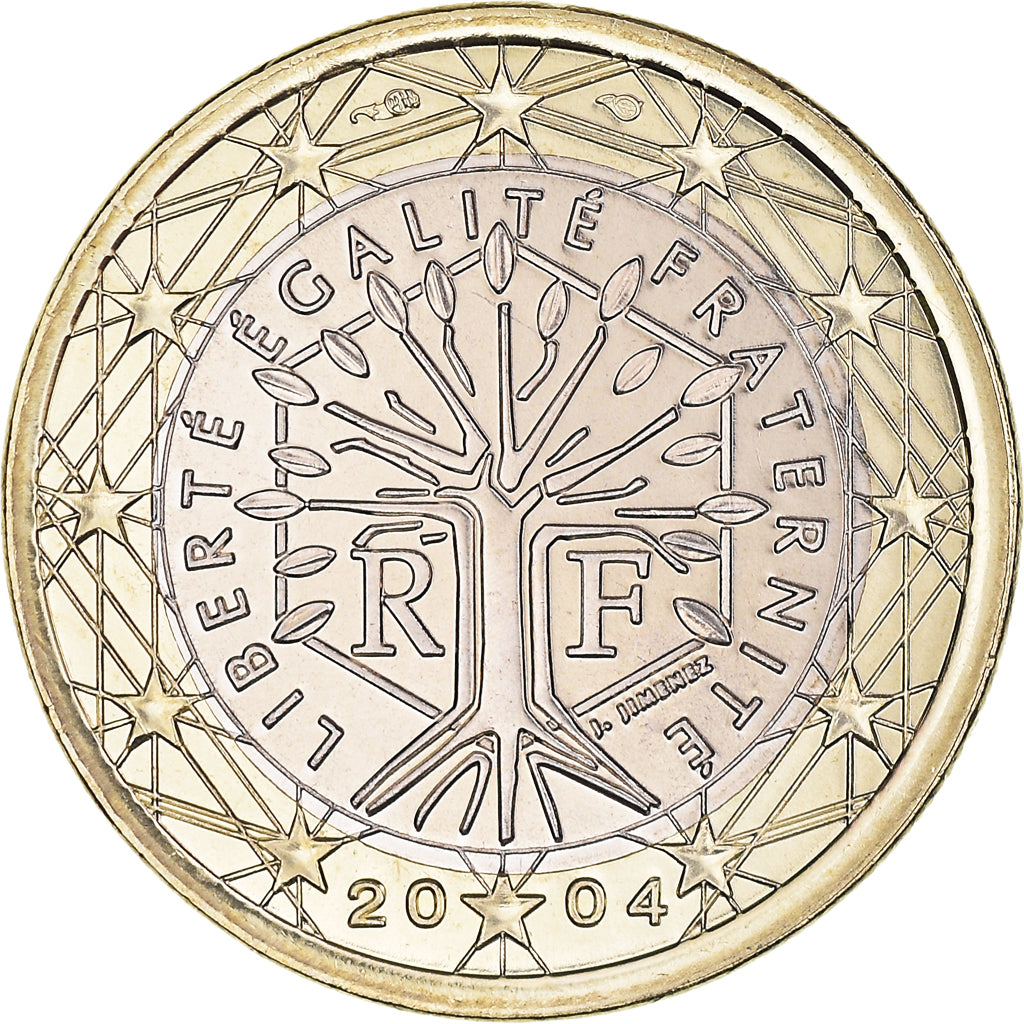 France, Euro, 2004, Paris, BU, FDC, Bimétallique, KM:1288