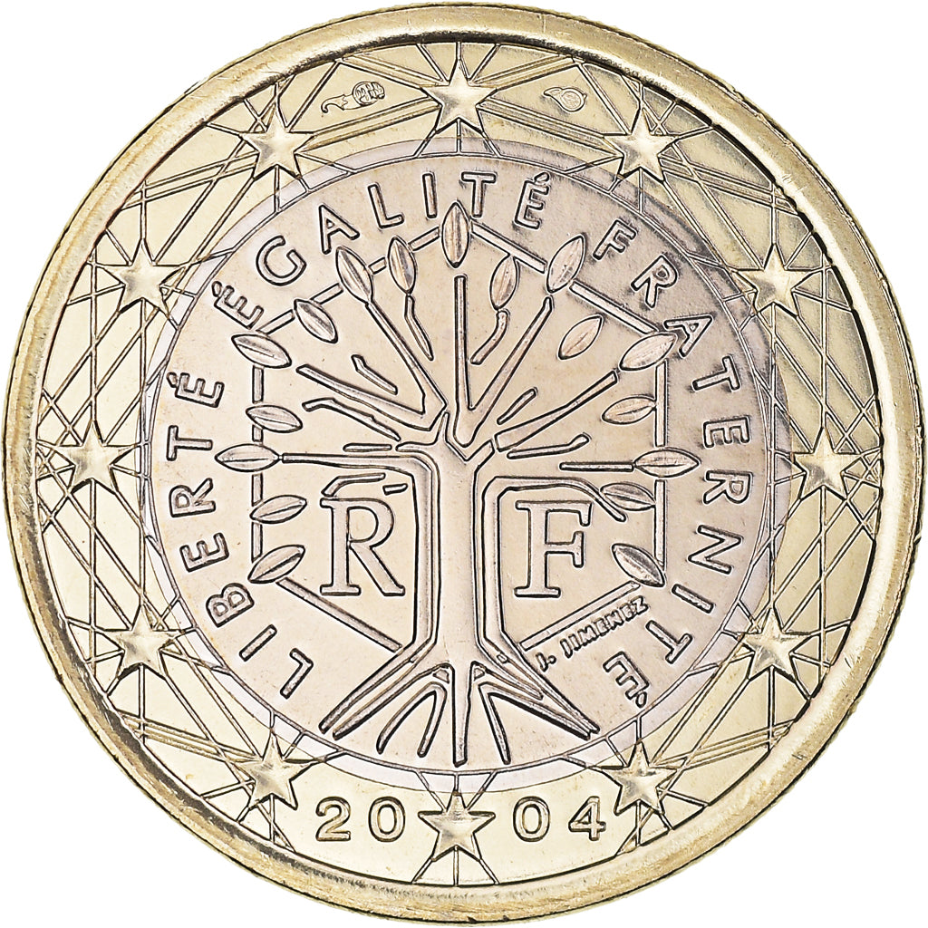 Francia, Euro, 2004, Paris, BU, FDC, Bi-metallico, KM:1288