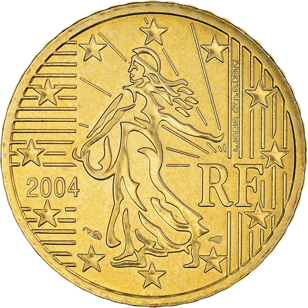 Francia, 50 Euro Cent, 2004, Paris, BU, FDC, Latón, Gadoury:6., KM:1287
