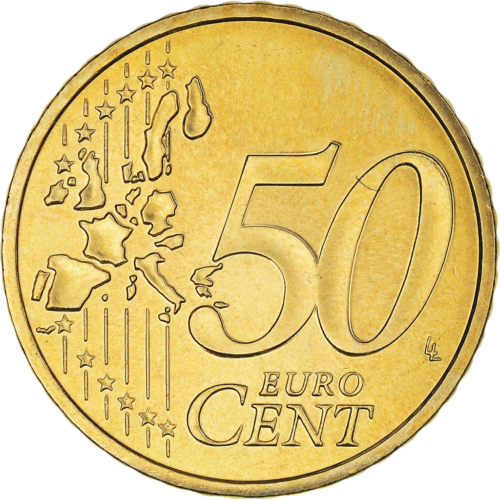Francia, 50 Euro Cent, 2004, Paris, BU, FDC, Latón, Gadoury:6., KM:1287