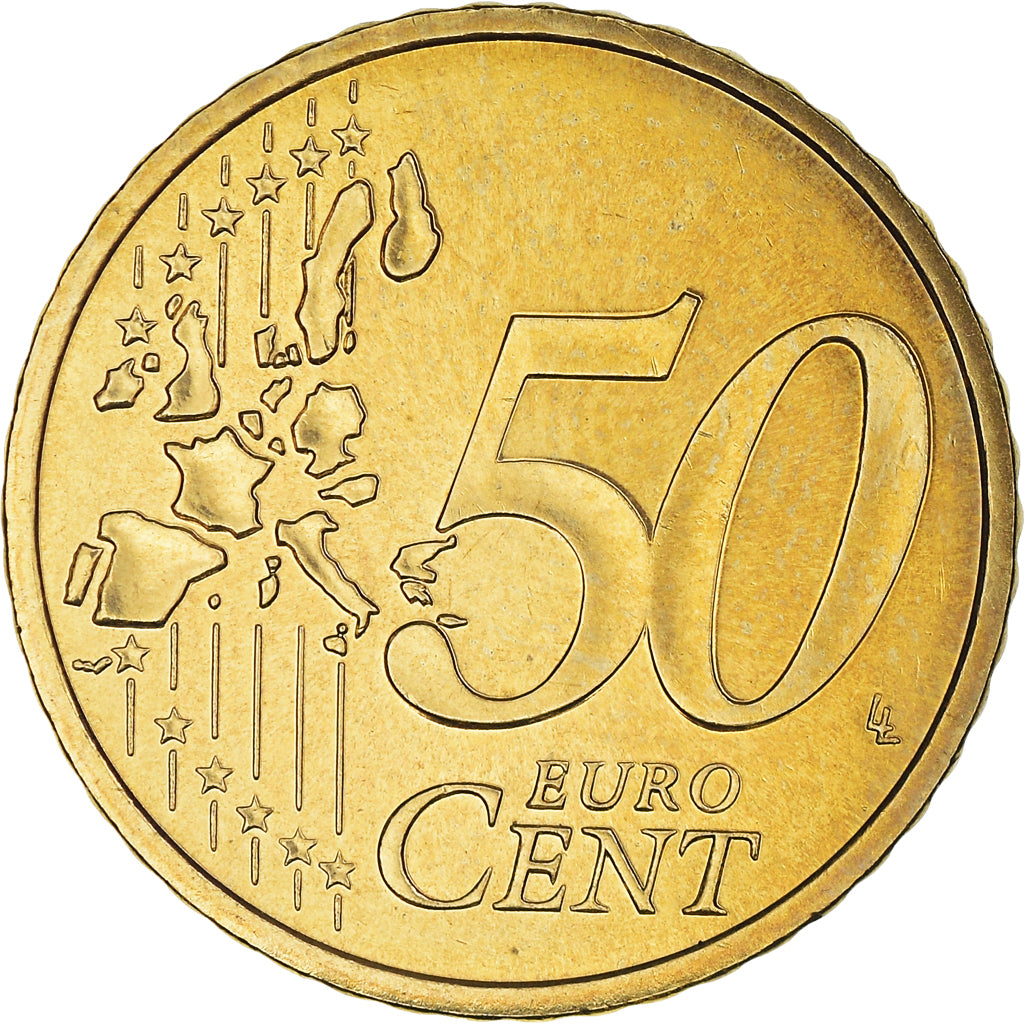 France, 50 Euro Cent, 2004, Paris, BU, MS(65-70), Brass, Gadoury:6., KM:1287