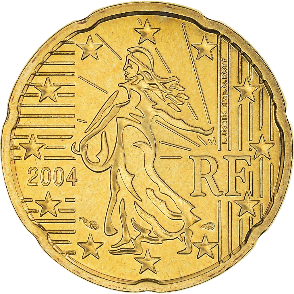 France, 20 Euro Cent, 2004, BU, MS(65-70), Brass, Gadoury:5., KM:1286