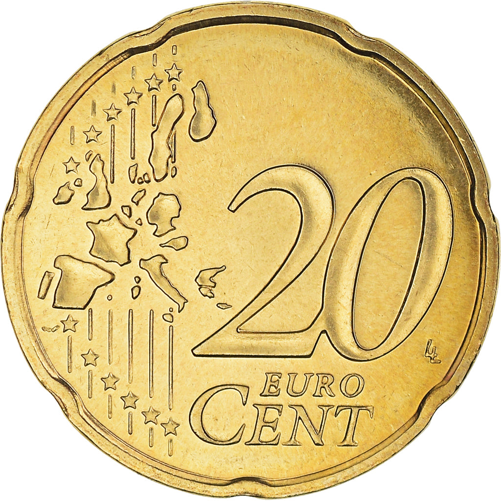 France, 20 Euro Cent, 2004, BU, MS(65-70), Brass, Gadoury:5., KM:1286