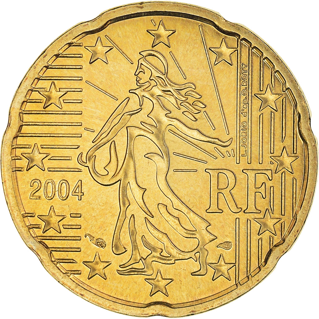 France, 20 Euro Cent, 2004, BU, FDC, Laiton, Gadoury:5., KM:1286