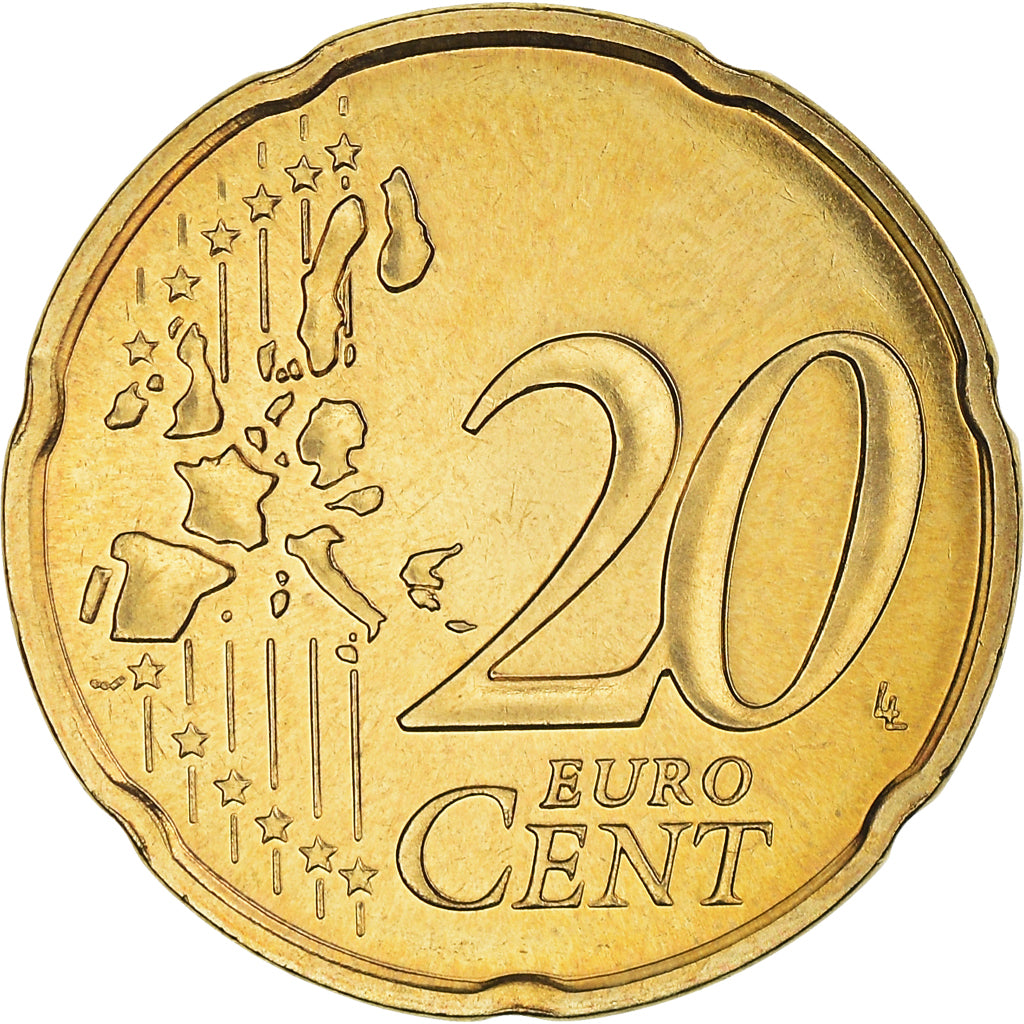 France, 20 Euro Cent, 2004, BU, FDC, Laiton, Gadoury:5., KM:1286