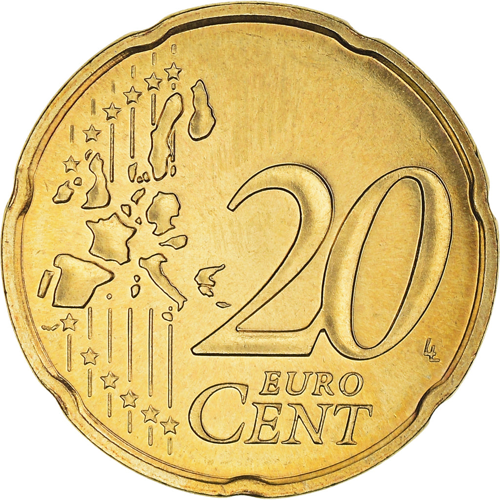 France, 20 Euro Cent, 2004, BU, MS(65-70), Brass, Gadoury:5., KM:1286