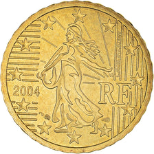 France, 10 Euro Cent, 2004, Paris, BU, MS(65-70), Brass, KM:1285