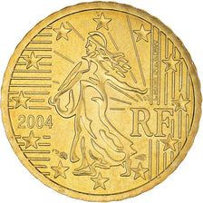 France, 10 Euro Cent, 2004, Paris, BU, MS(65-70), Brass, KM:1285