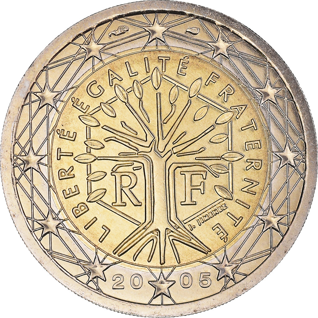 Frankreich, 2 Euro, 2005, Paris, BU, STGL, Bi-Metallic, Gadoury:8., KM:1289