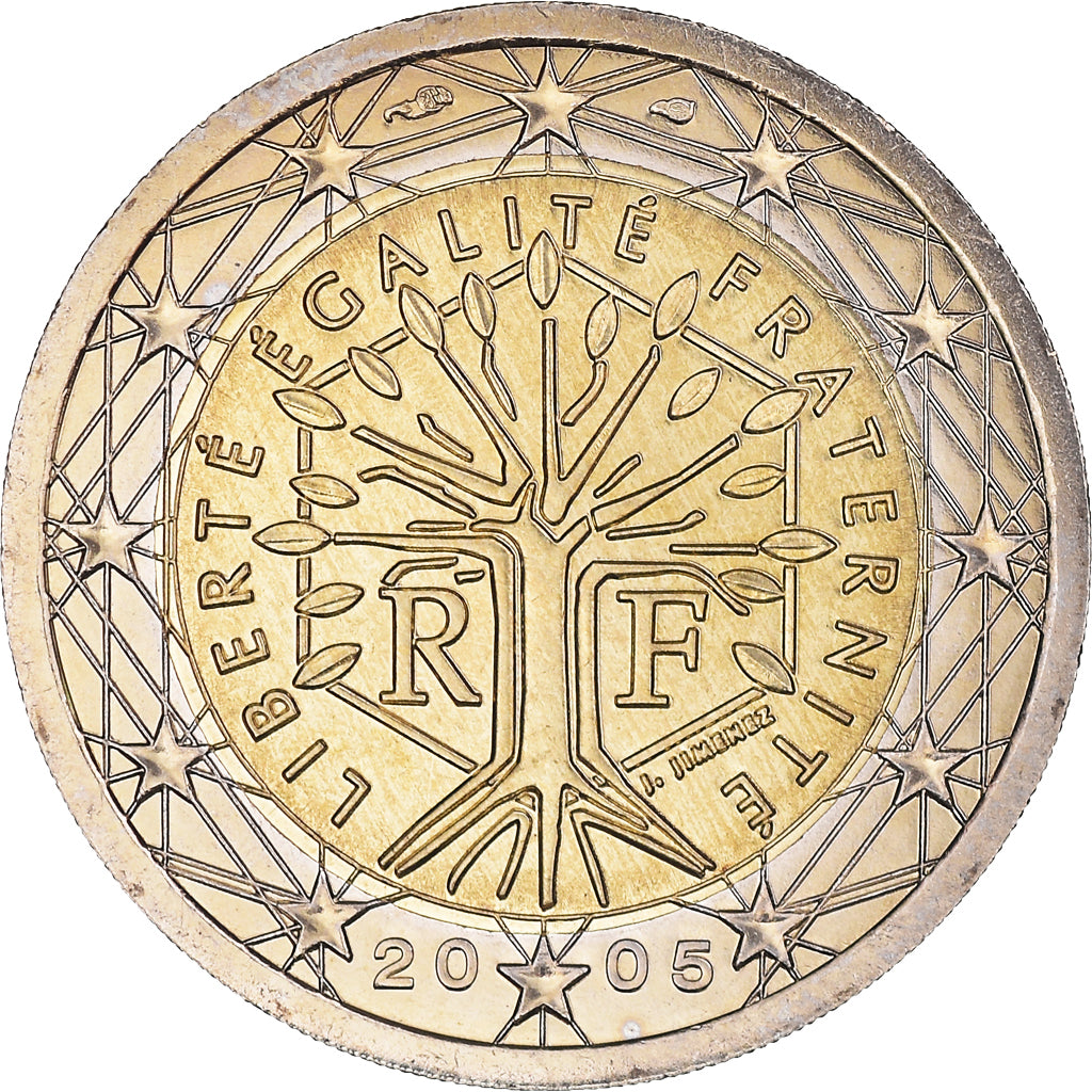 França, 2 Euro, 2005, Paris, BU, MS(65-70), Bimetálico, Gadoury:8., KM:1289