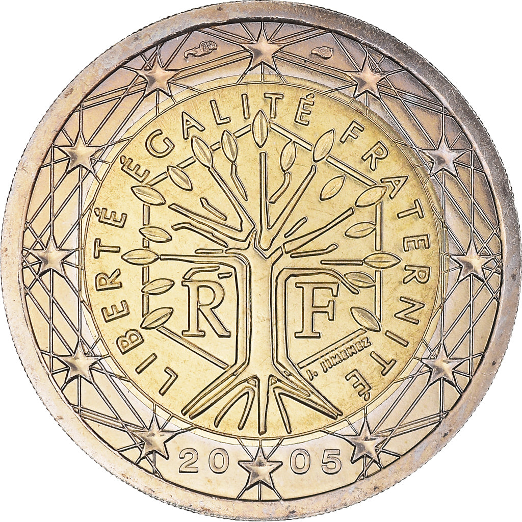 France, 2 Euro, 2005, Paris, BU, FDC, Bimétallique, Gadoury:8., KM:1289