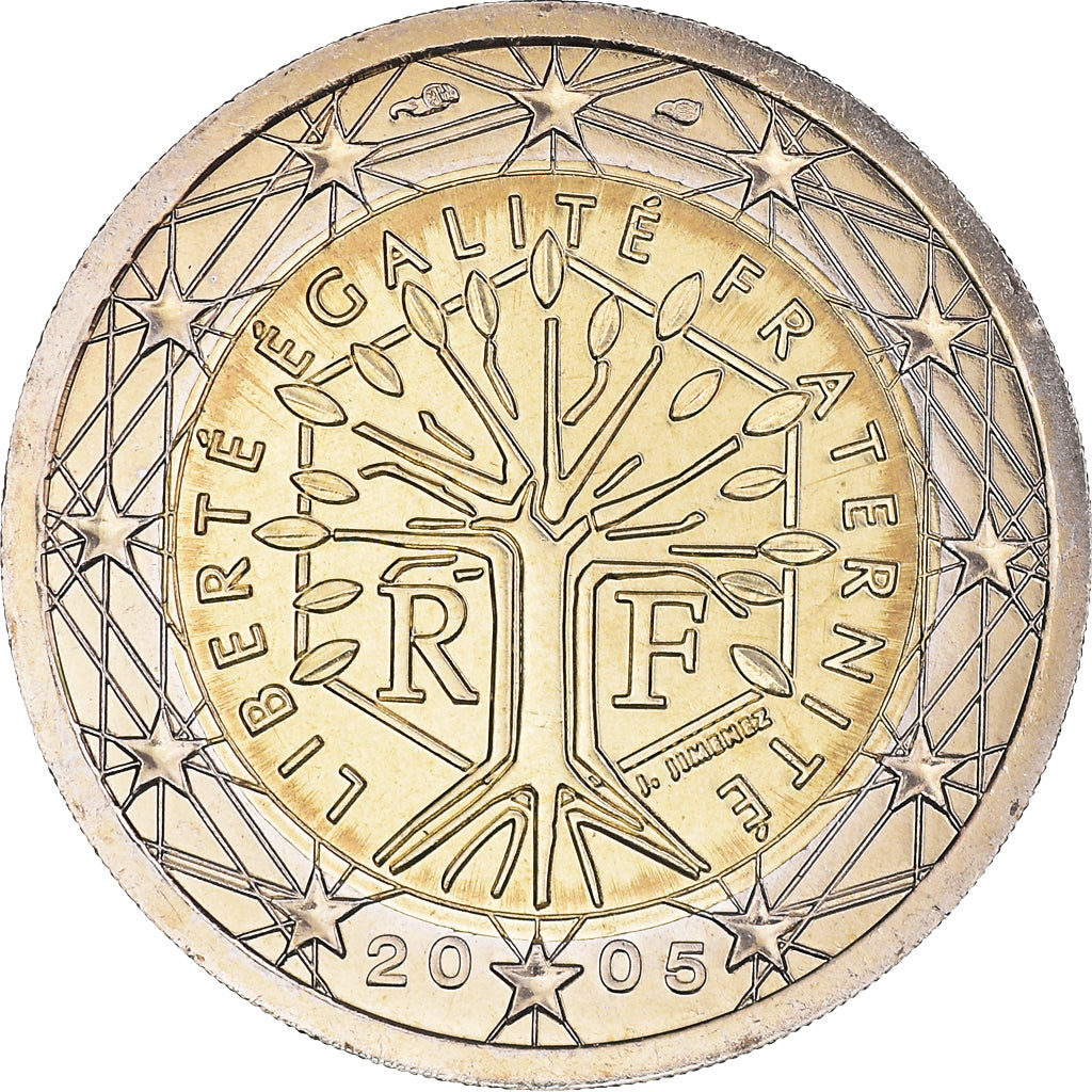 Frankreich, 2 Euro, 2005, Paris, BU, STGL, Bi-Metallic, Gadoury:8., KM:1289