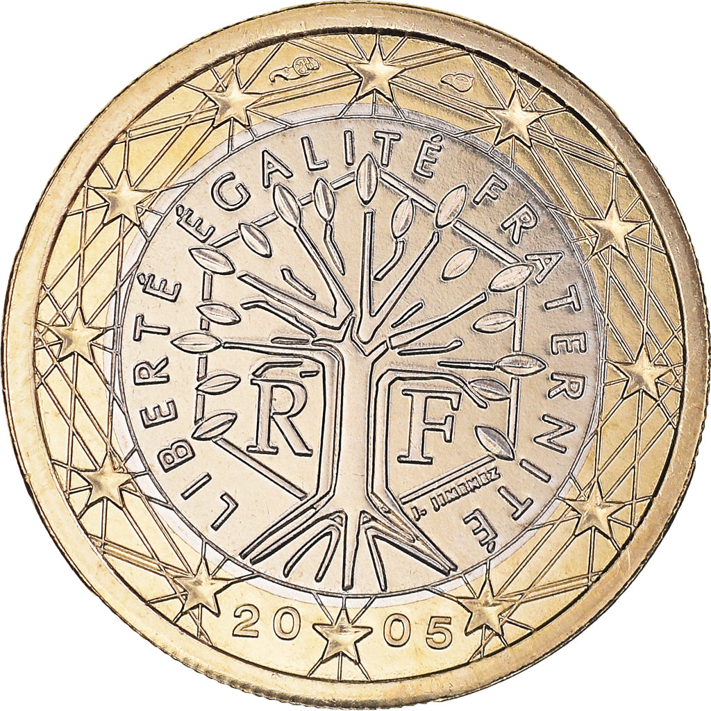 France, Euro, 2005, Paris, BU, FDC, Bimétallique, Gadoury:7, KM:1288