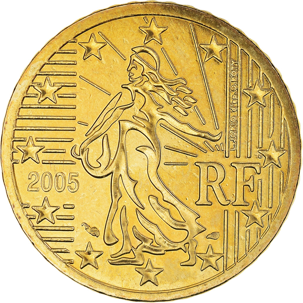 France, 50 Euro Cent, 2005, BU, MS(65-70), Brass, Gadoury:5., KM:1287