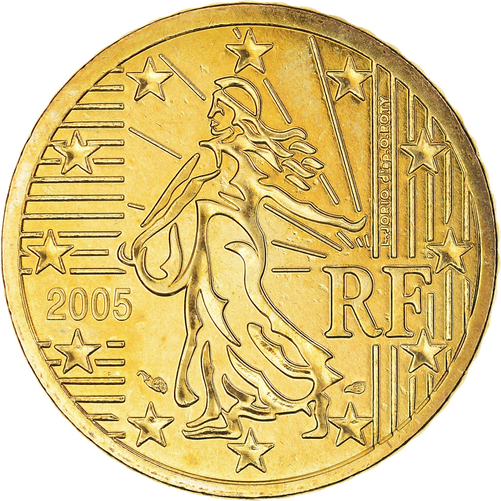 France, 50 Euro Cent, 2005, BU, MS(65-70), Brass, Gadoury:5., KM:1287