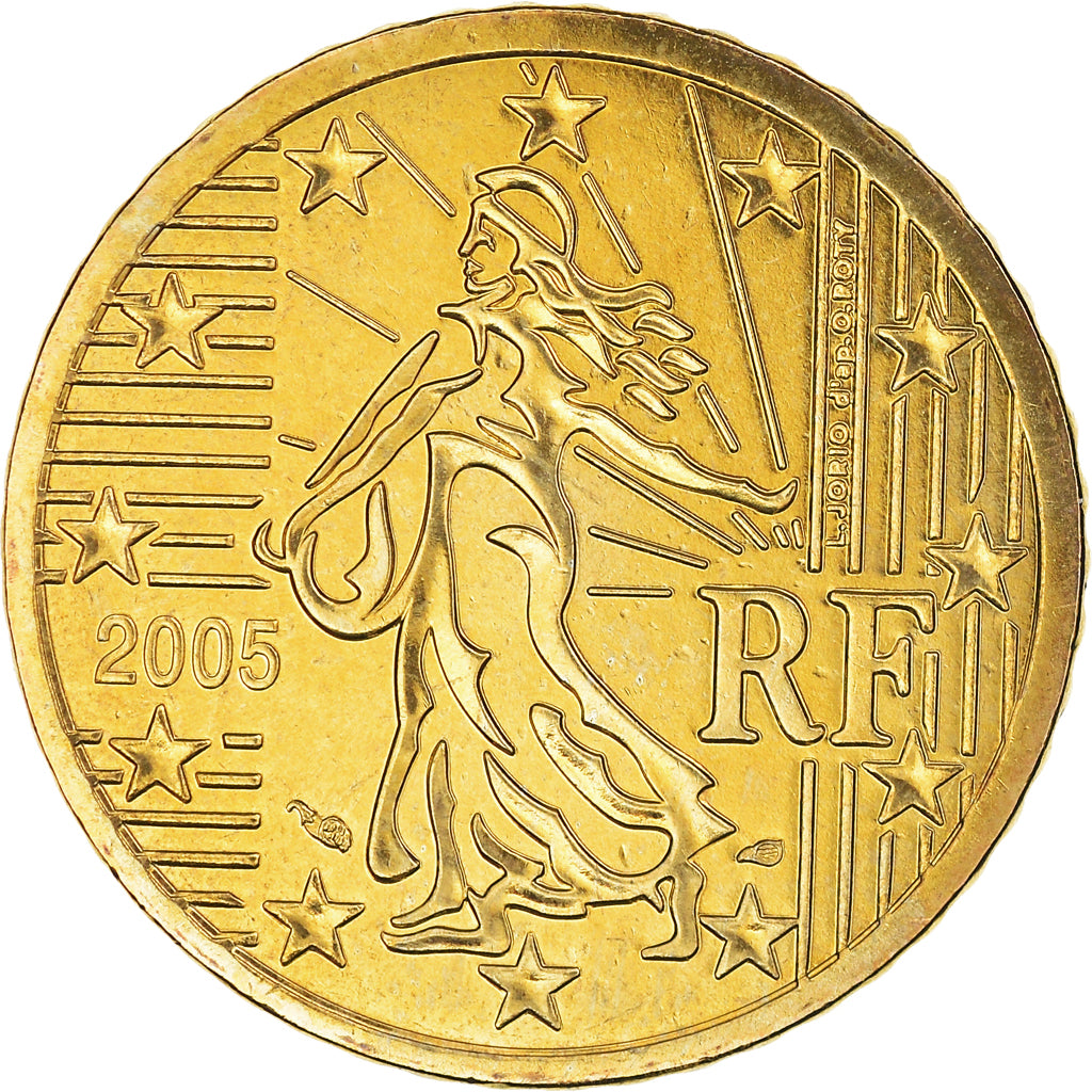 France, 50 Euro Cent, 2005, BU, MS(65-70), Brass, Gadoury:5., KM:1287