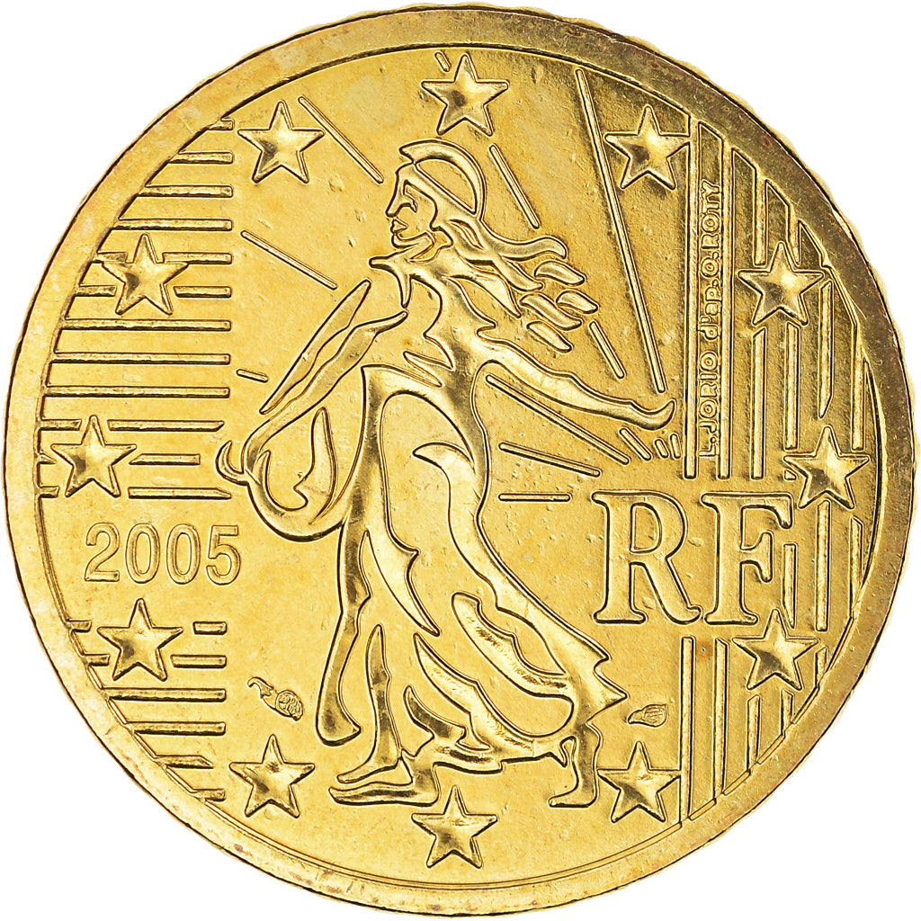 Frankreich, 50 Euro Cent, 2005, BU, STGL, Messing, Gadoury:5., KM:1287