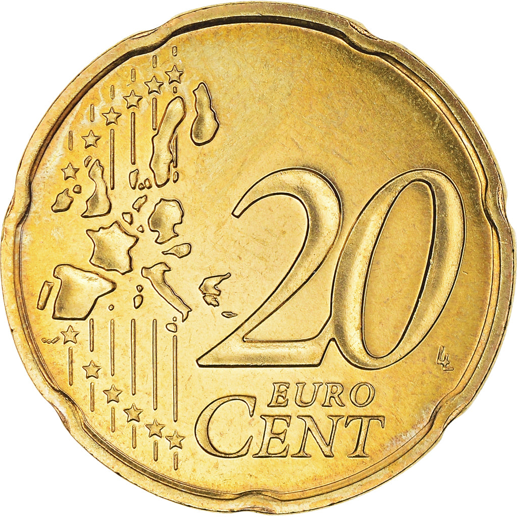 France, 20 Euro Cent, 2005, BU, MS(65-70), Brass, Gadoury:5., KM:1286