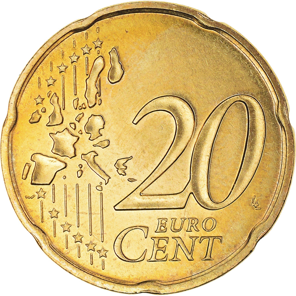 France, 20 Euro Cent, 2005, BU, MS(65-70), Brass, Gadoury:5., KM:1286