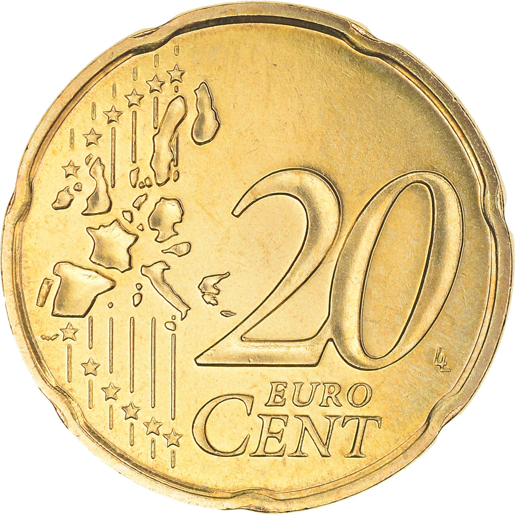 France, 20 Euro Cent, 2005, BU, MS(65-70), Brass, Gadoury:5., KM:1286