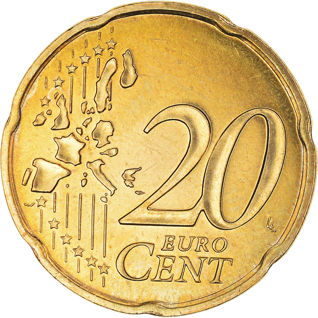 France, 20 Euro Cent, 2005, BU, MS(65-70), Brass, Gadoury:5., KM:1286