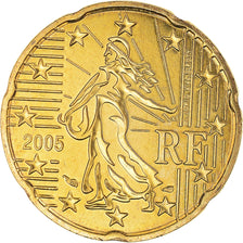 France, 20 Euro Cent, 2005, BU, MS(65-70), Brass, Gadoury:5., KM:1286