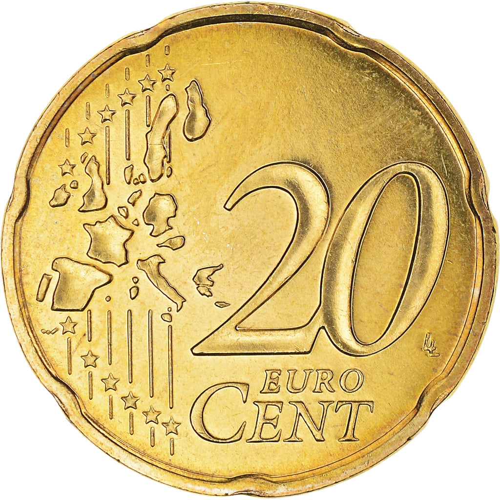 France, 20 Euro Cent, 2005, BU, MS(65-70), Brass, Gadoury:5., KM:1286