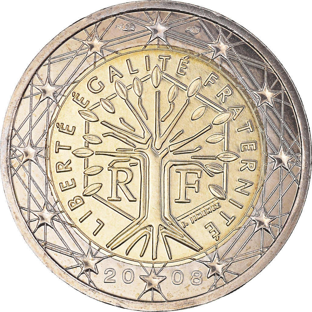 Francia, 2 Euro, 2008, Paris, BU, FDC, Bimetálico, Gadoury:8a., KM:1414