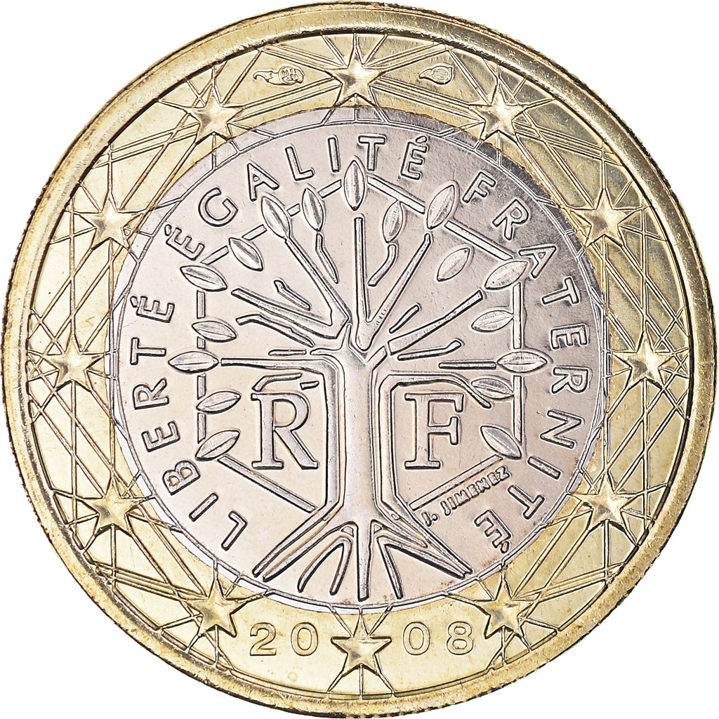 Frankrijk, Euro, 2008, Paris, BU, FDC, Bi-Metallic, Gadoury:7a., KM:1413