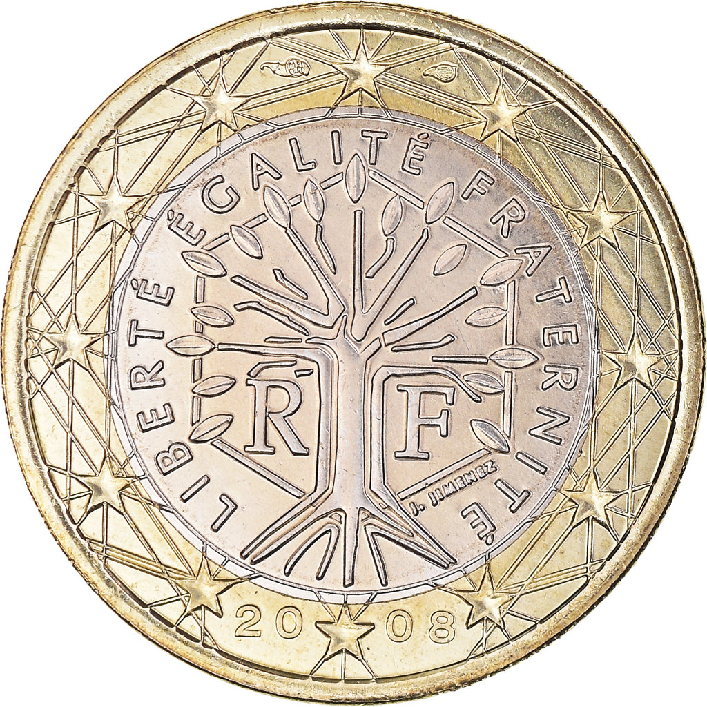 França, Euro, 2008, Paris, BU, MS(65-70), Bimetálico, Gadoury:7a., KM:1413