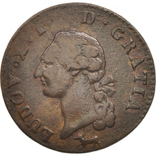 France, Louis XVI, Sol ou sou, Sol, 1782, Orléans, TB, Cuivre, Gadoury 350