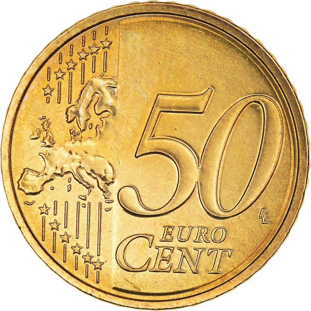 França, 50 Euro Cent, 2008, Paris, BU, MS(65-70), Latão, Gadoury:6a., KM:1412