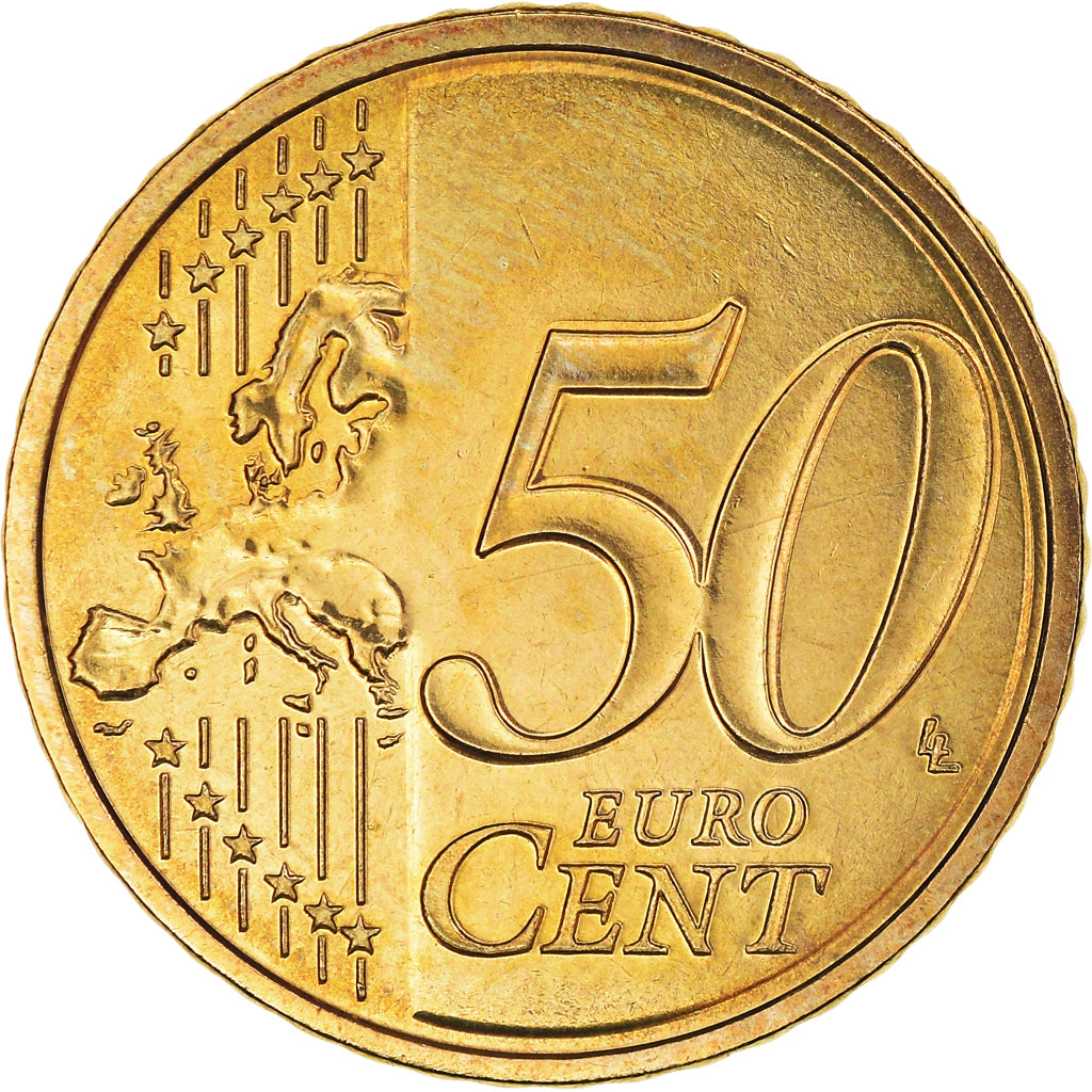 France, 50 Euro Cent, 2008, Paris, BU, MS(65-70), Brass, Gadoury:6a., KM:1412