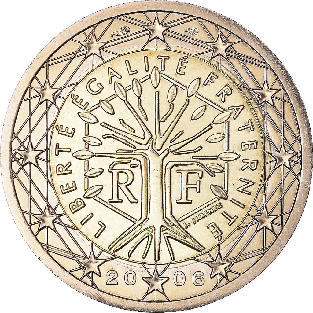 France, 2 Euro, 2006, Paris, BU, FDC, Bimétallique, Gadoury:8., KM:1289