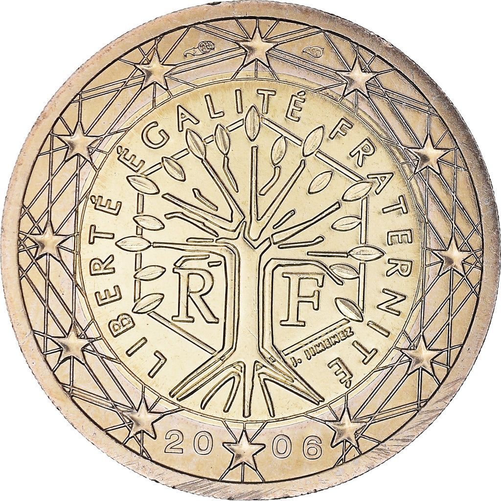 Frankreich, 2 Euro, 2006, Paris, BU, STGL, Bi-Metallic, Gadoury:8., KM:1289