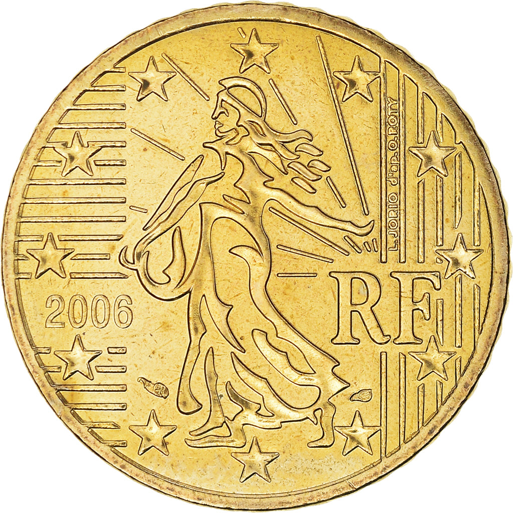 France, 50 Euro Cent, 2006, Paris, BU, MS(64), Brass, Gadoury:6., KM:1287
