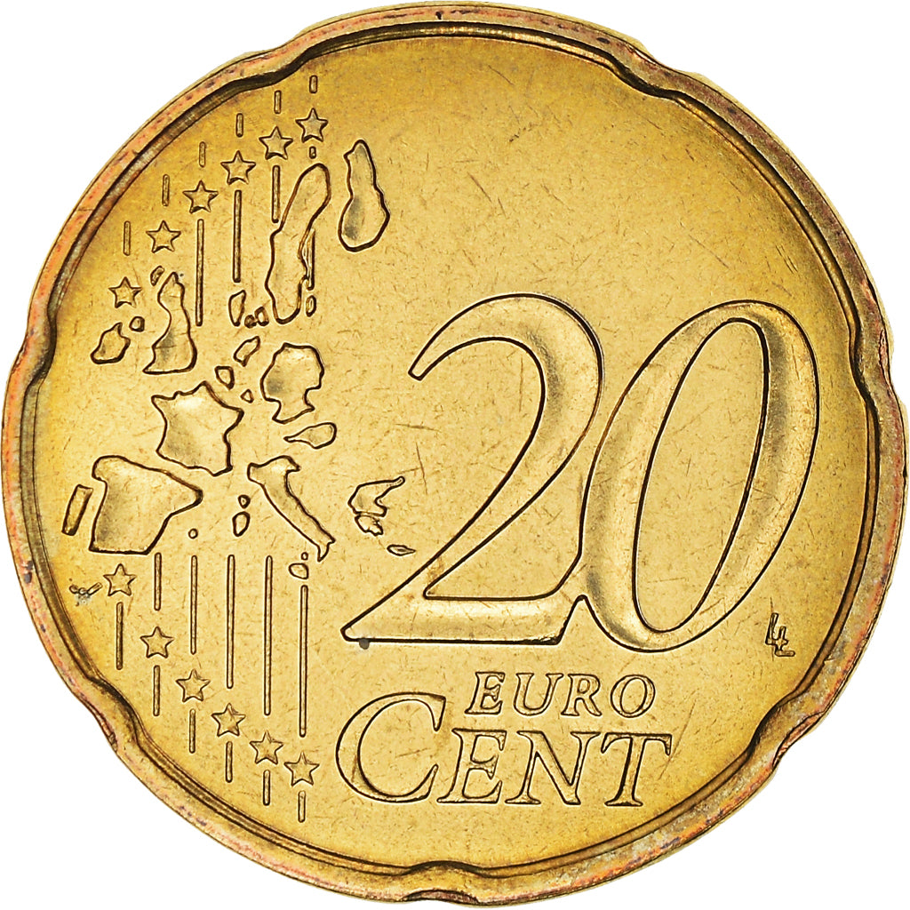 France, 20 Euro Cent, 2006, Paris, BU, MS(65-70), Brass, KM:1286