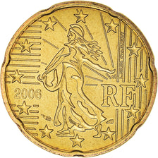 France, 20 Euro Cent, 2006, Paris, BU, MS(65-70), Brass, KM:1286