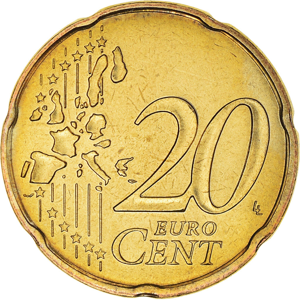 France, 20 Euro Cent, 2006, Paris, BU, MS(65-70), Brass, KM:1286